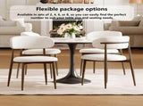 Dining Chairs Set of 2, Metal Kitchen Chairs with Modern Fabric Upholstered for Dining Room, Beige 49697766