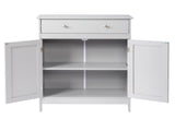 Gray particleboard with melamine veneer, 60*30*80cm, double doors, single drawer, bathroom vanity 21850169