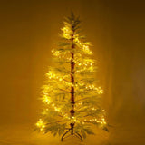 ZUN 6ft Artificial Christmas with 300 LED Lights and 600 Branch Tips, Imitation Cypress Leaf Xmas N710P181792F