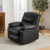 Black PU Remote-Controlled Heating and Massage Assistive Recliner for SeniorsI W570P320457