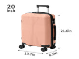PP Trolley Case 20in 24in 28in 3PCS Suitcase Set Pink 78764763