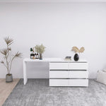 ZUN Extended Desktop 6 Drawers Chest of Drawer without Handle White Color Vanity W2139134917