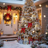 4PCS Set 4.7" Christmas Glass Ball Ornaments Wall Hanging Decorations for Holiday Tree Party FBA 09891991