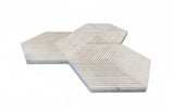 Hexagon Marble tile, White marble, marble, for wall, OL textured finished, 3D fluted marble, W1696P262342
