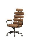 ZUN Retro Brown Swivel Office Chair with Pneumatic Lift B062P215462