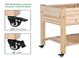 116 * 57 * 82cm Chinese Fir High Foot Type With Wheel Wood Planting Frame Log 02673314