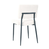 ZUN Modern Beige simple dining chair Fabric Upholstered Chairs home bedroom stool back dressing chair W210132727