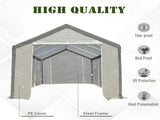 20' x10' x 9' Walk-in Greenhouse with Roll Up Door With 6 Closeable Windows 17613410