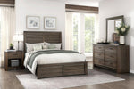 ZUN Rustic Style 1pc Dark Brown Dresser of 6x Drawers Black Metal Hardware Wooden Bedroom Furniture B011P228131