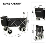 ZUN Beach Wagon with Big Wheels for Sand 500lbs capacity - All Terrain Steel Frame Utility Cart with 9" 70865367