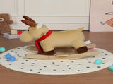 Kids Ride-On Rocking Horse Toy with Lullaby Song,Moose Rocking Toy with Hand Puppets and Safety Belt 86775418