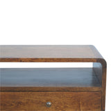 Curved Chestnut Console Table B182P166489
