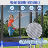 ZUN 16FT Trampoline for Kids with Safety Enclosure Net, Basketball Hoop and Ladder, Easy Assembly Round 01430998