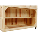 3-Tiers Raised Garden Bed with Trellis, 53" H Vertical Planter Box with Wheels & Back Storage Area, 60947076