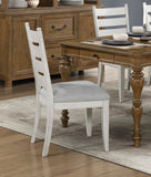 Farmhouse Dining Furniture Set of 2 Side Chairs Antique White Finish Wooden Durable Comfortable B011P347895