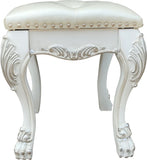 Champagne and Bone White Tufted Vanity Stool B062P215392