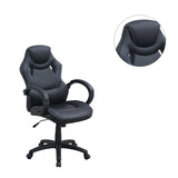 ZUN Adjustable Heigh Executive Office Chair, Black SR011688