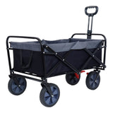 150L Collapsible Wagon Cart Foldable, Utility Garden Wagon with 360lbs Weight Capacity, Heavy Duty W321P269218