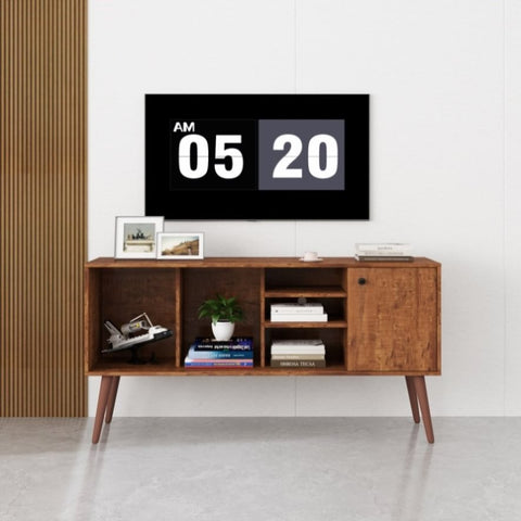 ZUN TV Stand Use in Living Room Furniture with 1 storage and 3 shelves Cabinet W331P247811