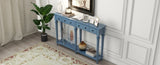 TREXM Retro Console Table with 4 Drawers and Open Shelf, perfect for Entryways, Living Rooms, and N715P202860M