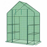 Mini Walk-in Greenhouse with PE Cover, 4-Shelf Indoor Outdoor Plant Gardening Green House for Garden 50711316