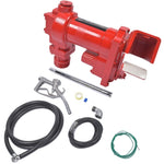 ZUN Red 12 Volt 20 GPM Fuel Transfer Pump w/ Nozzle Kit for Car Truck Tractor Diesel Gas Gasoline 52418460