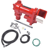 ZUN Red 12 Volt 20 GPM Fuel Transfer Pump w/ Nozzle Kit for Car Truck Tractor Diesel Gas Gasoline 52418460