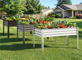 44" Elevated Raised Garden Bed with Drainage Holes, 32" Ergonomic Height Metal Planter - Black 63877749