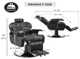 Heavy Duty Reclining Barber Chair,All Purpose Hydraulic Recline Barber Chair Salon Beauty Styling 21347866