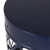 Outdoor Metal S/2 end table 73606.00NBLU