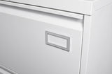 Filing Cabinet Lateral File Cabinet 3 Drawer, White Filing with Lock, Locking Metal File W1247118745