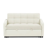 Loveseats Sofa Bed with Pull-out Bed,Adjsutable Back and Two Arm Pocket,TypeC and USB Charging with W1413124442