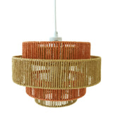 Dorset Pendant Lamp - White and Natural/Terracotta B183P301070