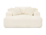 Living Room Compressed Chaise Lounge Foam Sofa bed, Fluffy Corduroy Upholstered Cloud Couch with W1413P316759