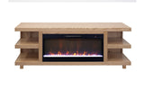Laurel Canyon 82 inch Fireplace TV Stand for TVs up to 90 inches, Minimal Assembly, Natural Finish B108P292279