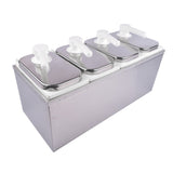 8L Stainless Steel Sauce Pump Dispenser Squeeze Condiment Dispensing Container Condiment Pump 02010856
