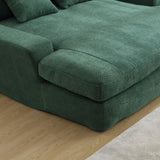 COOLMORE Chenille 2-seater lazy sofa With 5 back pillows,Comfy Sofa- Deep Seat Couch for Living W395P197931