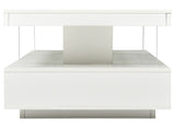 VIBE HAUS LED Coffee Table with Storage, Modern Center Table with 2 Drawers and Display Shelves, WF307038AAK