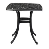 Outdoorr Cast Aluminum Square Table, End Table Side Table for Paio Backyard Pool, Cast Aluminum 77435068