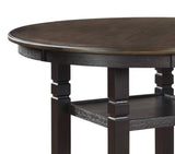 ZUN Brown and Black White Finish 1pc Dining Table with Display Shelf Transitional Style Furniture B01155792