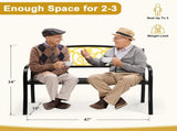 50" Iron Outdoor Courtyard Decoration Park Leisure Bench 16427178