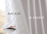 2-PK 52x84" Sound blocking/Total blackout curtain panel pair White B035P496615