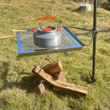 Rotating Campfire Grill,Fire Pit Grill,Heavy Duty Steel Grill,360&deg Adjustable Open Fire Outdoor 76433864