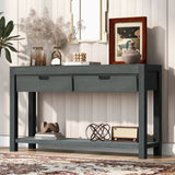 U_STYLE Console Table Entryway Table for Hallway Living Room with 2 Drawers and 1 Shelf N711P171693V