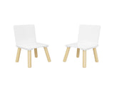 Kids Table and 2 Chairs Set, 3 Pieces Toddler Table and Chair Set, Wooden Activity Play Table Set 46335211
