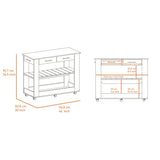 Brooklyn 46 Kitchen Island, Two Shelves, Two Drawers B128P148886