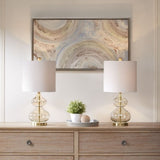 Ellipse Curved Glass Table Lamp, Set of 2 B03594969