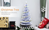 5ft Tall Pre-Lit Douglas Fir Artificial Christmas Tree with Realistic Branches, Multi-Color LED W2225139560