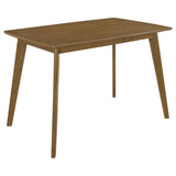 Retro Chestnut Dining Table with Angled Legs B062P153717