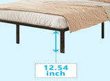 Black Queen Size Simple Basic Platform Metal Bed Frame - 14 Inch Bed Height 59701132